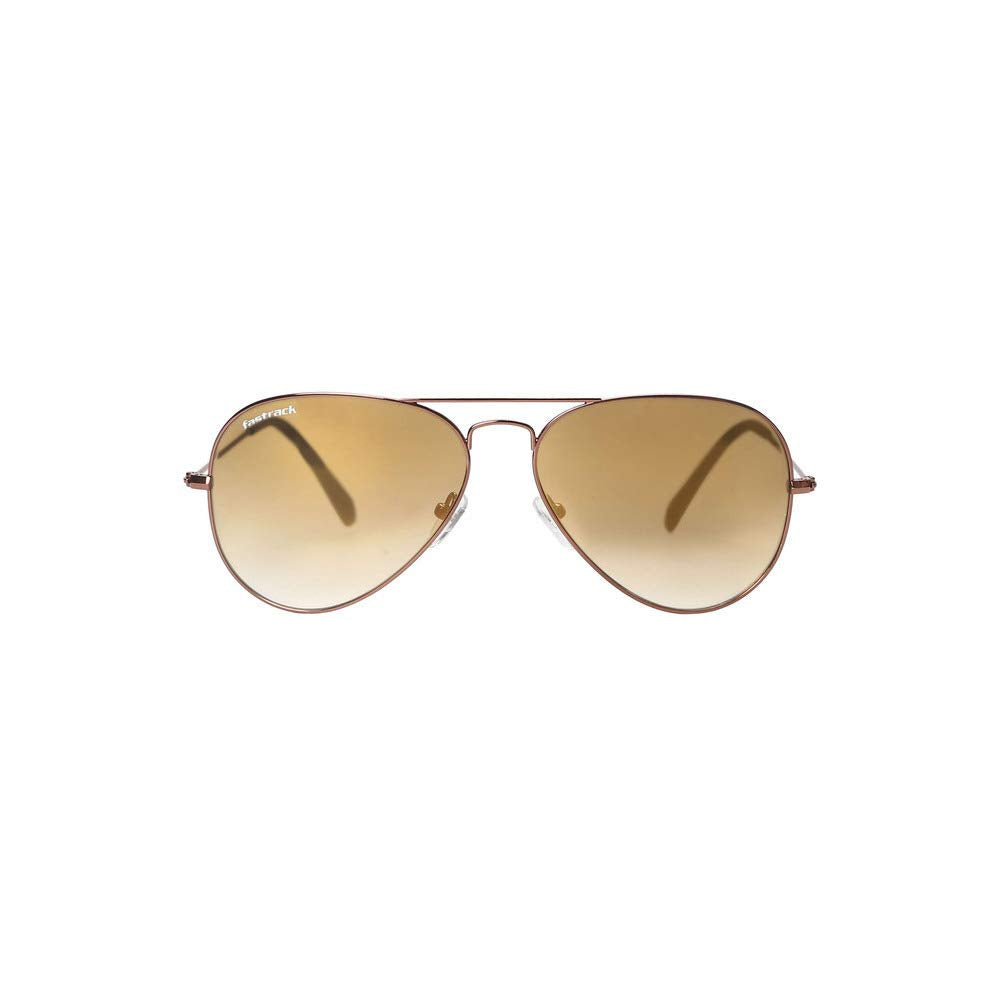 Fastrack Men's Aviator Sunglasses (Bronze Frame, Brown Lens) (Large) (Pack of 1) 