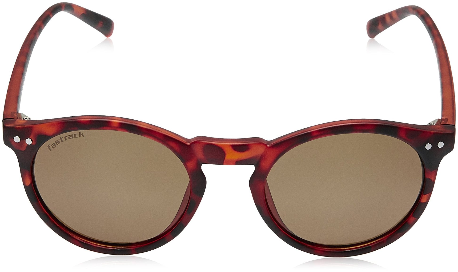 Fastrack Men's Polarized Brown Lens Round Sunglasses 