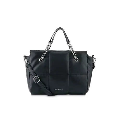 Fastrack Puff It Up Satchel | Faux-Leather Women's Handbags | Satchel for Casual Carry SaumyasStore
