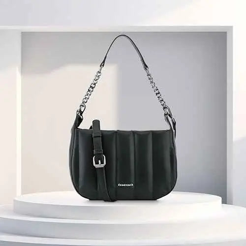 Fastrack Quilt Crush Shoulder Bag | Faux-Leather Women's Handbags | Shoulder for Casual Carry SaumyasStore