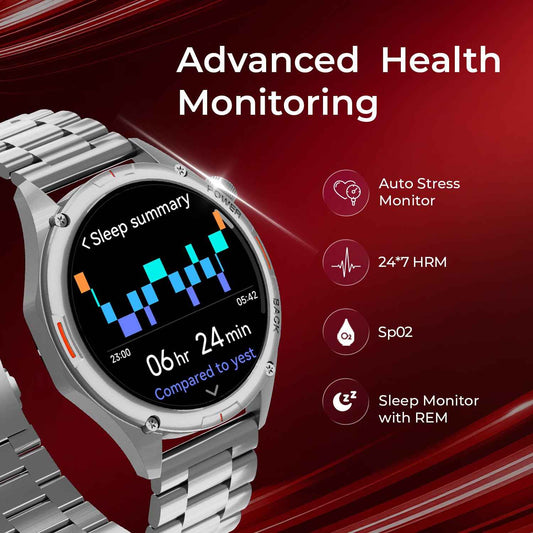 Fastrack Radiant FX3 Smart Watch, 3.63 CM AMOLED Display, Functional Crown, AOD & DND Mode, SingleSync BT Calling, AI Voice Assistant, Women's Health Tracking, 100+ Sports & Smartwatch Faces (Black) SaumyasStore