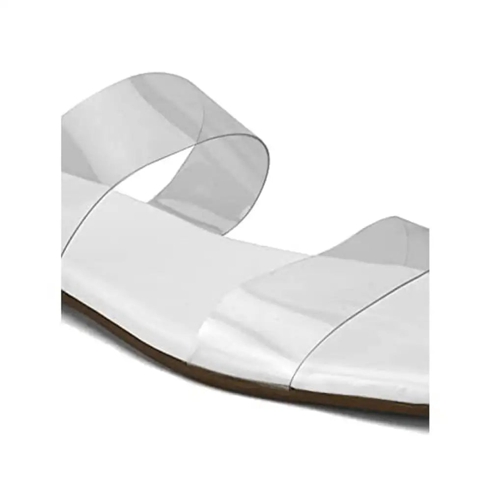 Fentacia Womens Transparent Synthetic Flats 