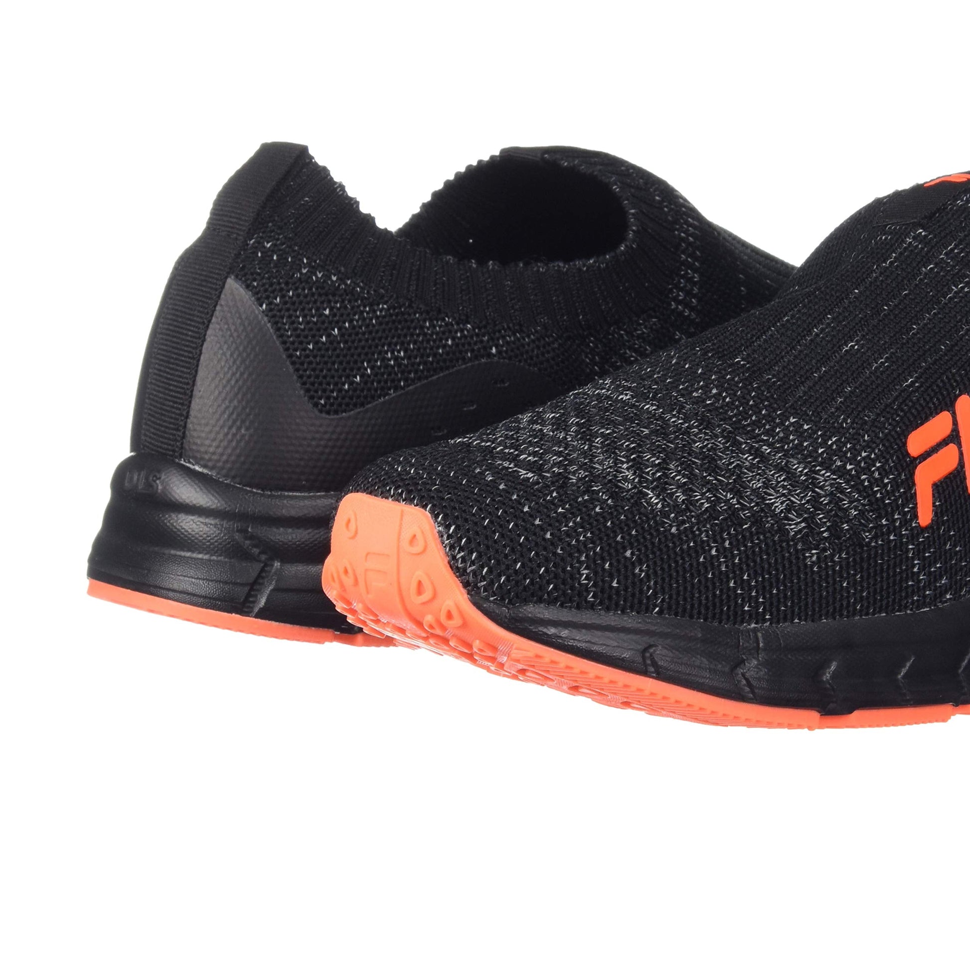 Fila Boys Black/orange Running Shoes - 6 UK 