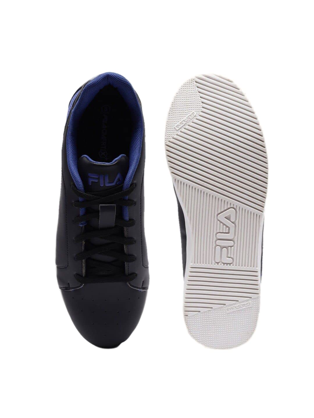 Fila Men's Koroch BLK/DTR BLU Casual Shoes- Black 