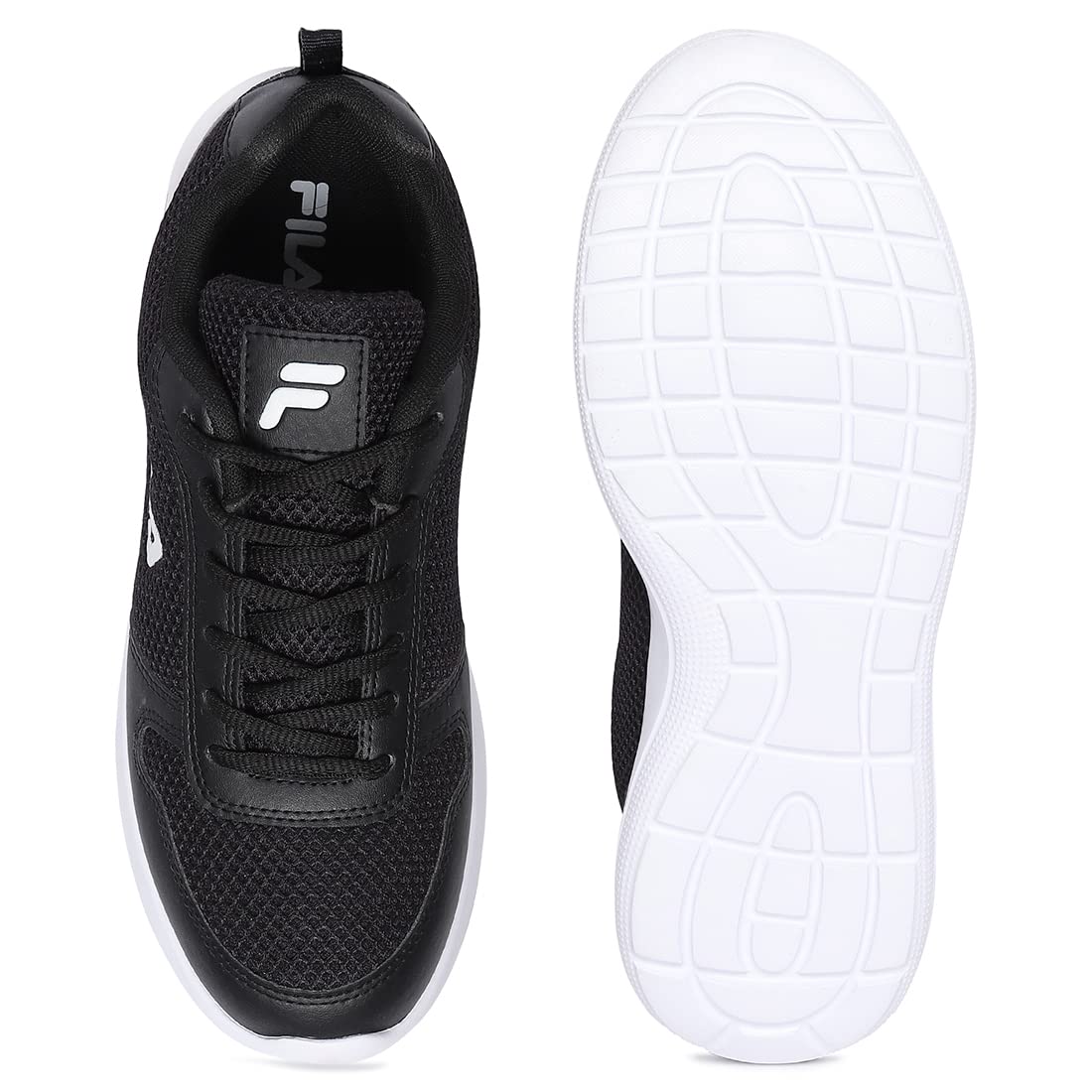 Fila Mens BLK/WHT Running Shoes 11010709 7 