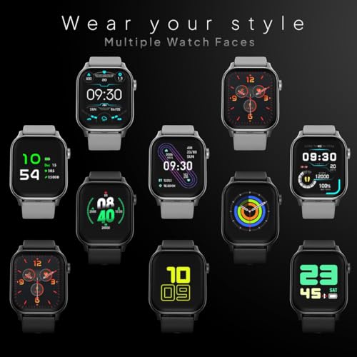 Fire-Boltt Rise Smart Watch, 1.85" HD Display, Metal Body with Bluetooth Calling, Rotating Crown, AI Voice Assistant, 120 Sports Modes, Neon UI, SpO2 & Heart Rate Monitoring (Grey) SaumyasStore