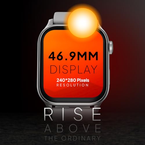 Fire-Boltt Rise Smart Watch, 1.85" HD Display, Metal Body with Bluetooth Calling, Rotating Crown, AI Voice Assistant, 120 Sports Modes, Neon UI, SpO2 & Heart Rate Monitoring (Grey) SaumyasStore