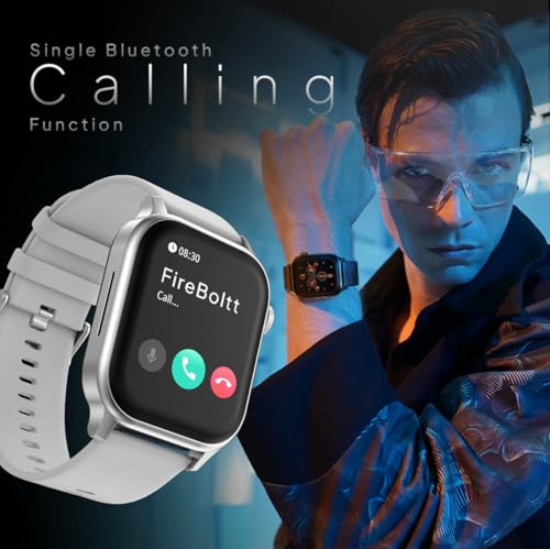 Fire-Boltt Rise Smart Watch, 1.85" HD Display, Metal Body with Bluetooth Calling, Rotating Crown, AI Voice Assistant, 120 Sports Modes, Neon UI, SpO2 & Heart Rate Monitoring (Grey) SaumyasStore