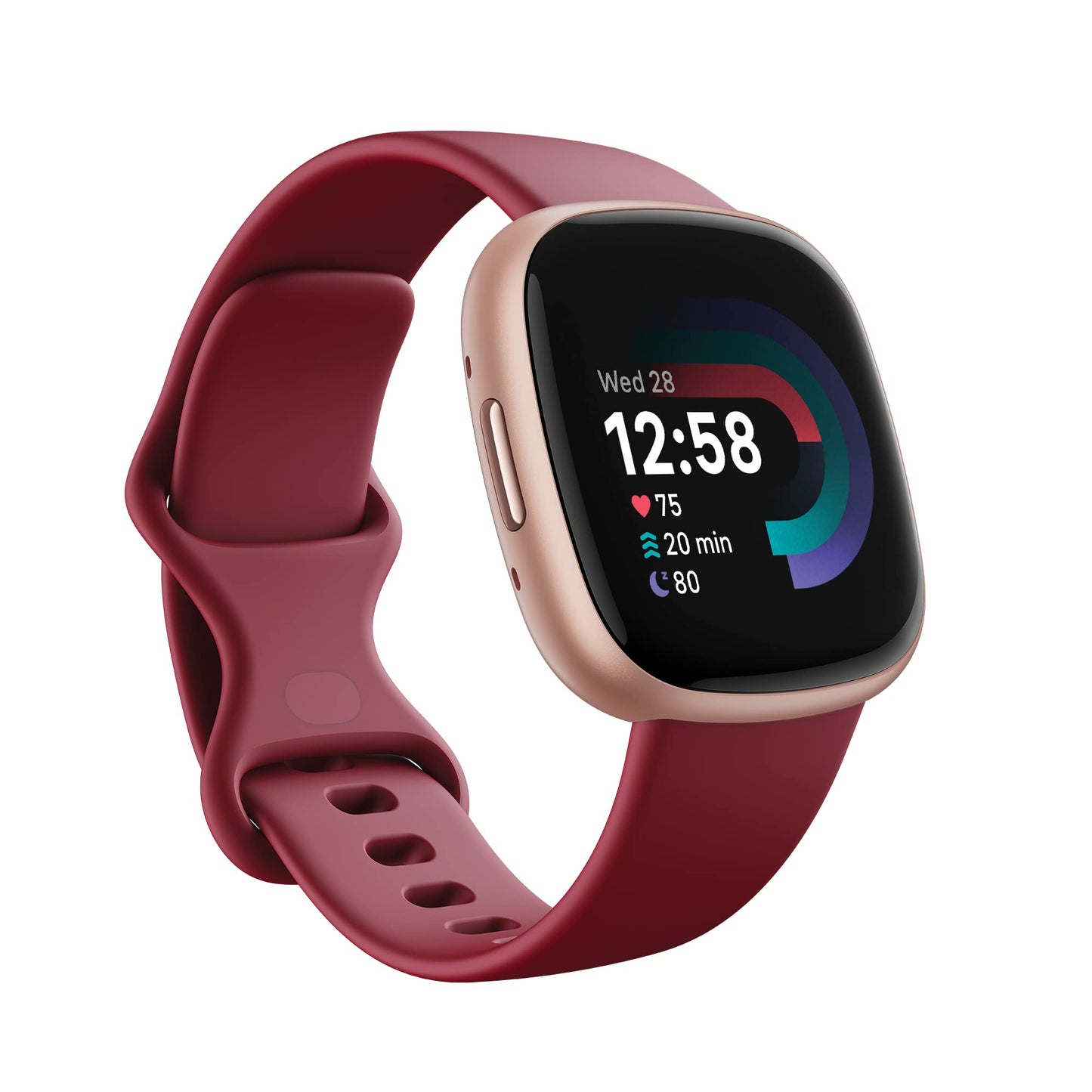 Fitbit Versa 4 Fitness Watch (Beet Juice/Copper Rose Aluminium) with 6-Month Premium Membership SaumyasStore