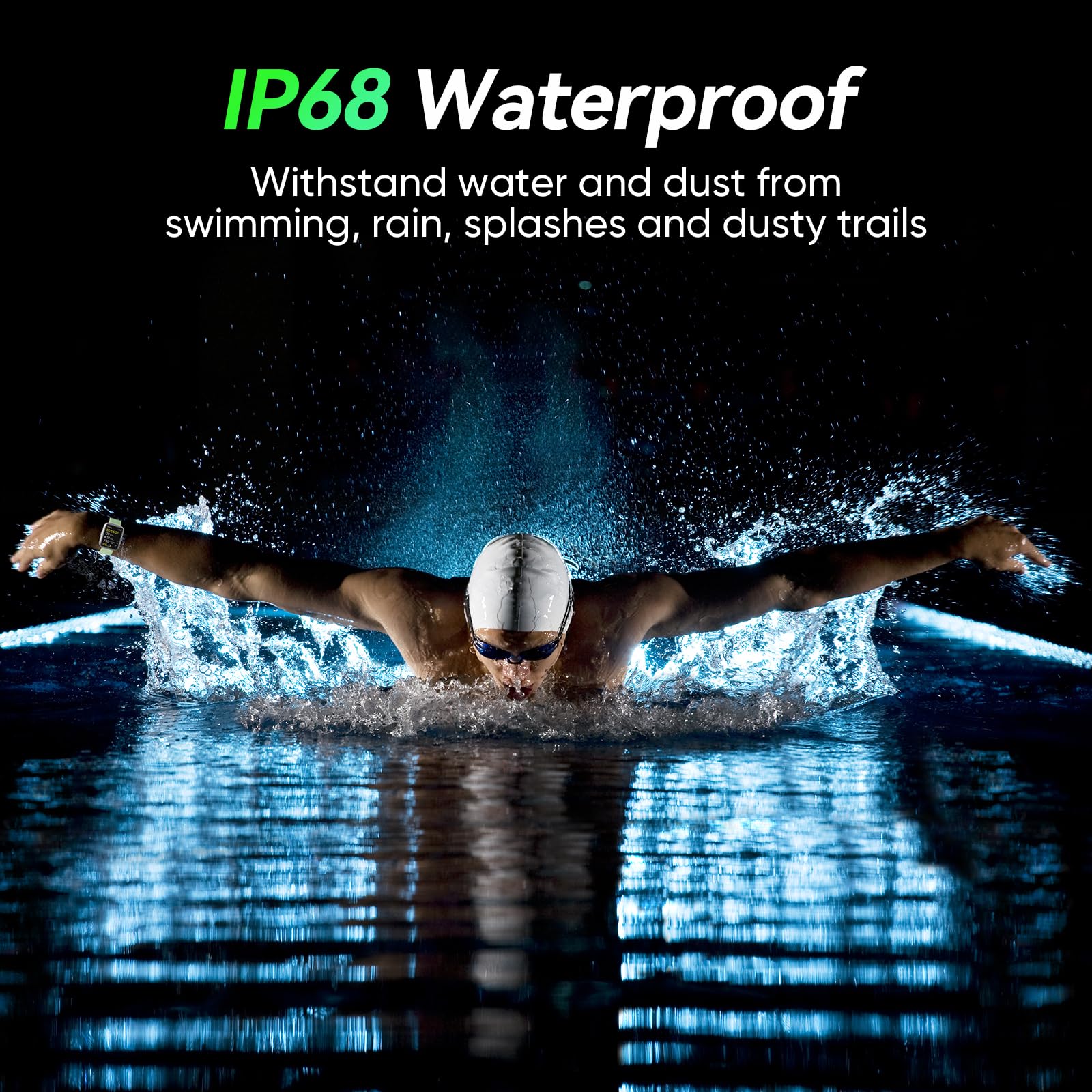 Fitpolo Smart Watches for Men/Women, 1.8&#39;&#39; Alexa Built-in Fitness Tracker Watch with Bluetooth Calls, IP68 Waterproof, Heart Rate/Sleep/SpO2/Stress Monitor, 110 Sport Modes for Android &amp; iPhone SaumyasStore