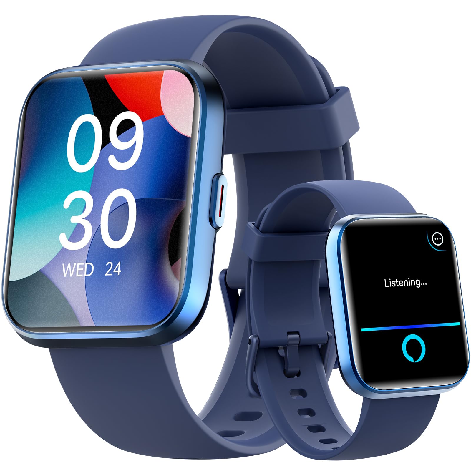 Fitpolo Smart Watches for Men/Women, 1.8'' Alexa Built-in Fitness Tracker Watch with Bluetooth Calls, IP68 Waterproof, Heart Rate/Sleep/SpO2/Stress Monitor, 110 Sport Modes for Android & iPhone SaumyasStore