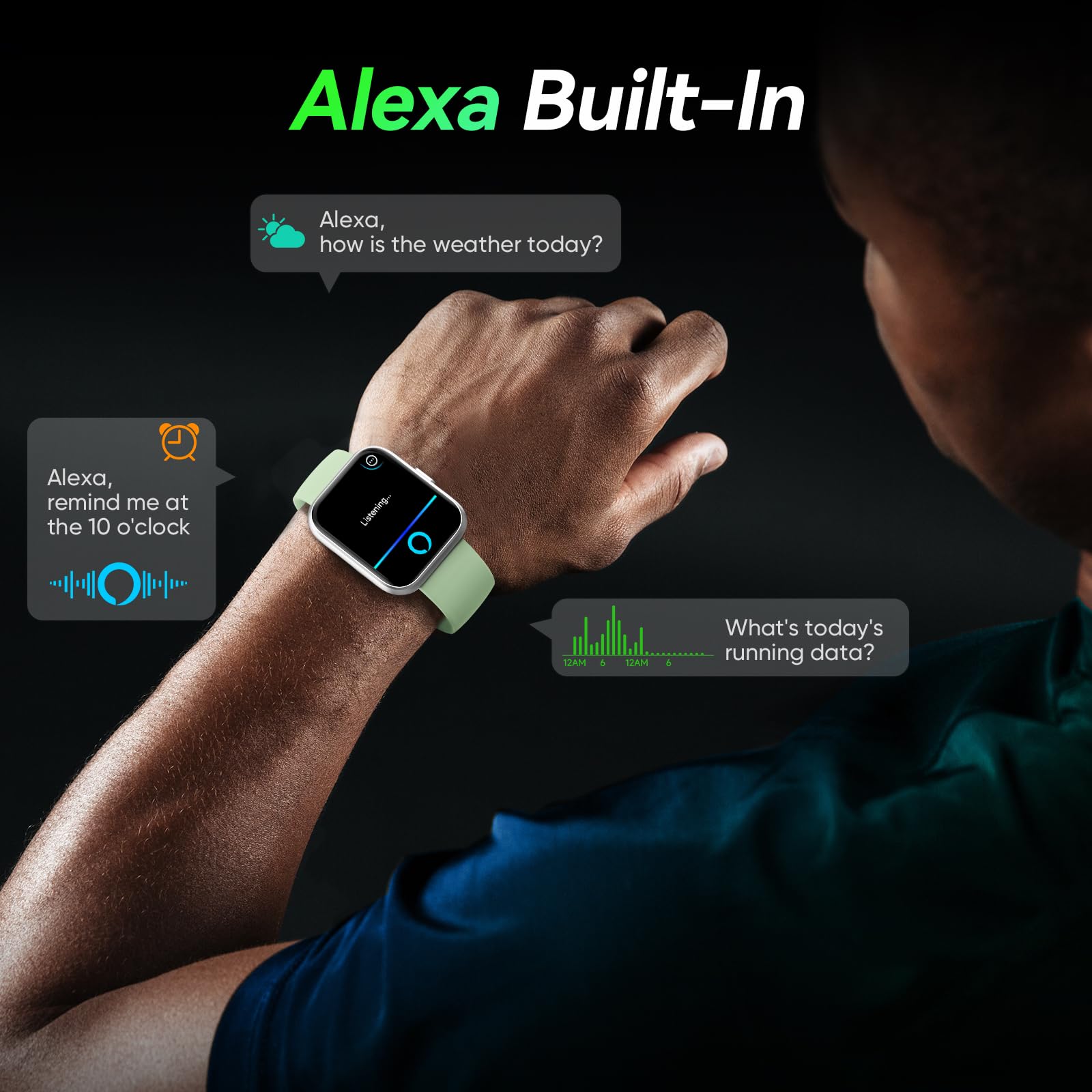 Fitpolo Smart Watches for Men/Women, 1.8&#39;&#39; Alexa Built-in Fitness Tracker Watch with Bluetooth Calls, IP68 Waterproof, Heart Rate/Sleep/SpO2/Stress Monitor, 110 Sport Modes for Android &amp; iPhone SaumyasStore