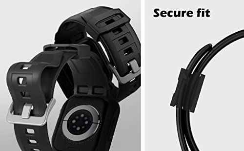 Fuel co Shock Proof Case with Strap Compatible with Apple Watch Series 7 45mm 6 SE 5 4 3 2 1 45mm 44mm 42 mm for iWatch Rugged Band Bumper Cover for All Around Edge Protection (Green) SaumyasStore