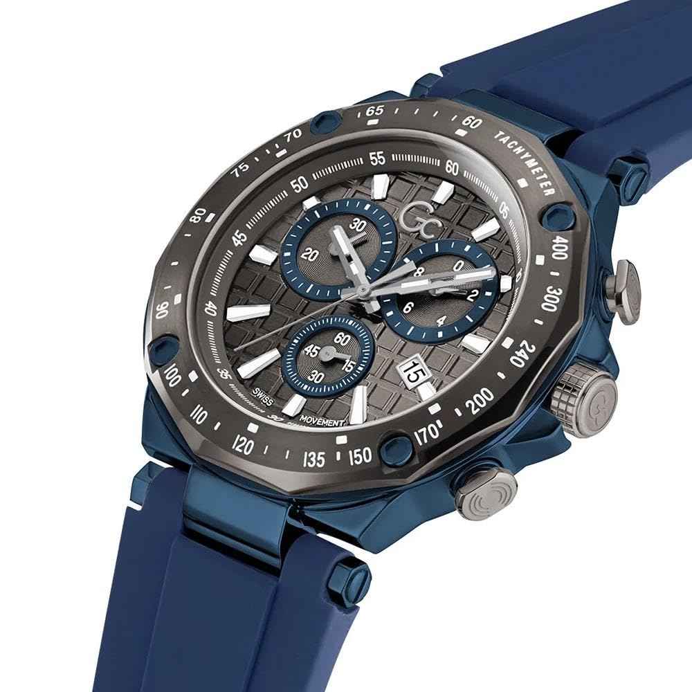 GC Mens 45 mm Spirit Sport Gray Dial Silicone Analog Watch - Y81006G5MF SaumyasStore