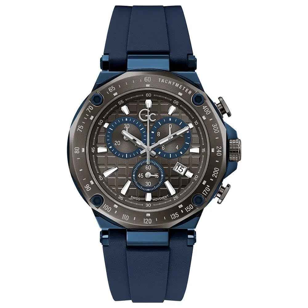 GC Mens 45 mm Spirit Sport Gray Dial Silicone Analog Watch - Y81006G5MF SaumyasStore