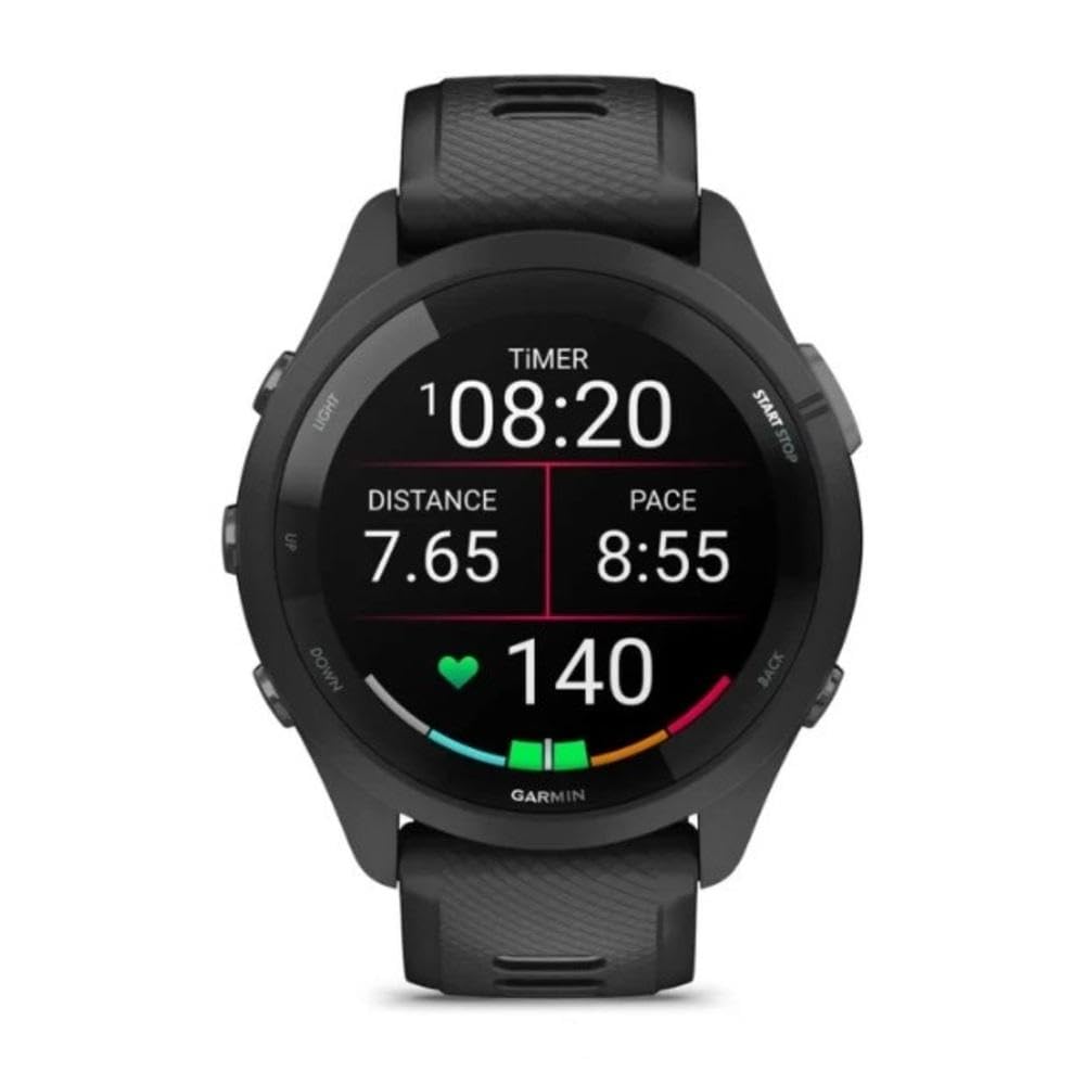Garmin Forerunner 265 Running Smartwatch - Black and Powder Gray SaumyasStore