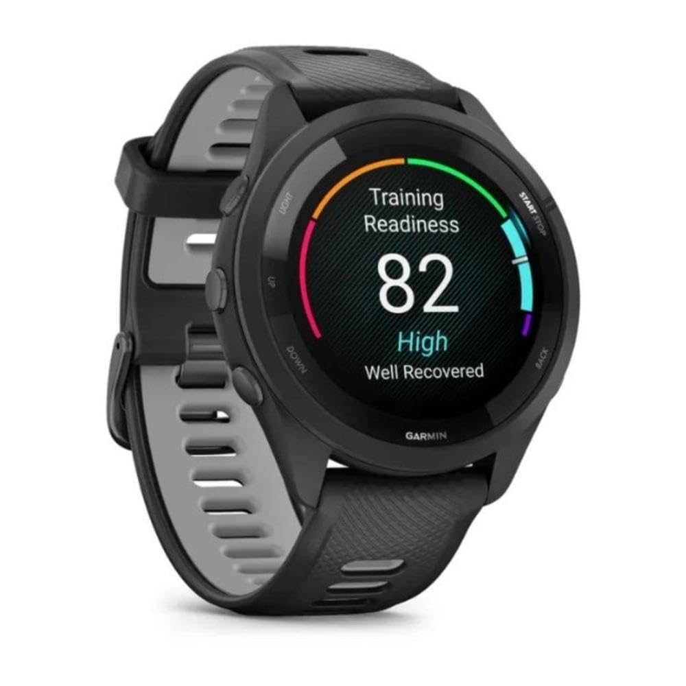 Garmin Forerunner 265 Running Smartwatch - Black and Powder Gray SaumyasStore