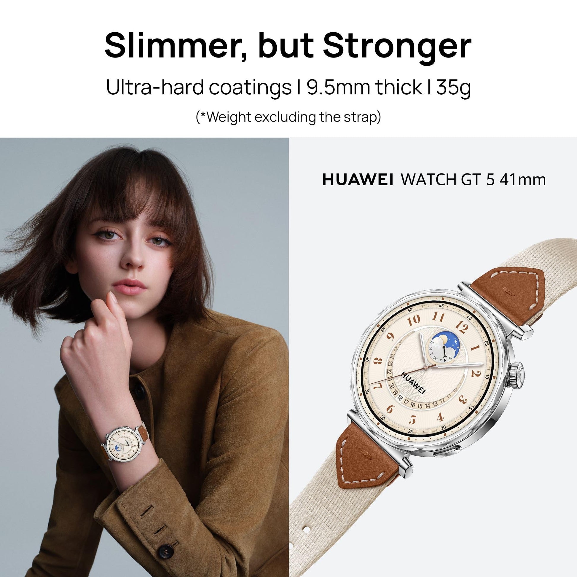 Huawei Watch GT 5 41mm Smartwatch, Up to 7 Days Battery Life, iOS & Android Compatible,Built in Maps, Pro-Level Sports Call&Message Reply (Gold) SaumyasStore