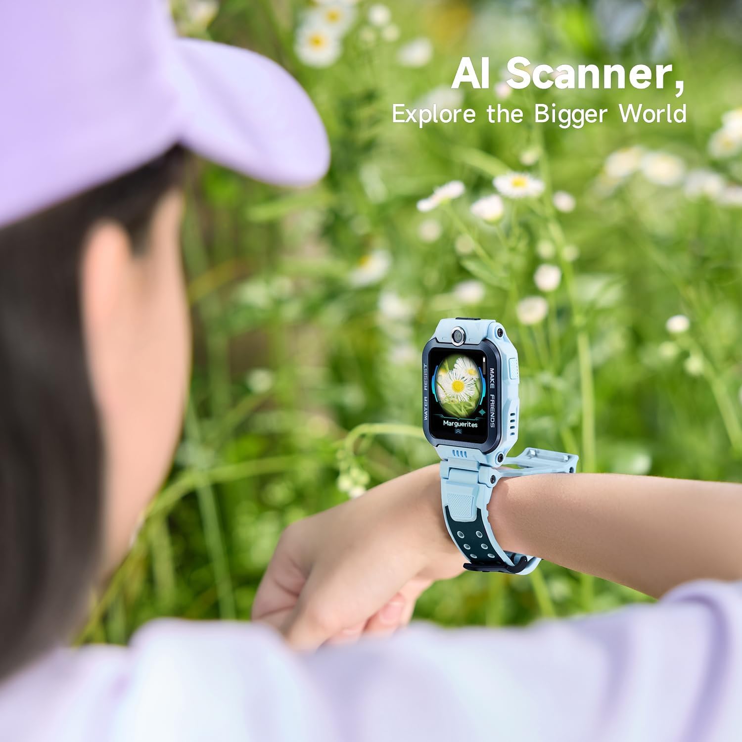 IMOO Z7, 4G Real-Time HD Video & Phone Call for Kids, GPS Location and 14-Day History for Girls and Boys, IPX8 Waterproof for Kids (Blue) SaumyasStore