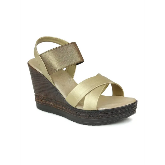 Inc5 Womens Wedges Sandals 1054ANT GOLD