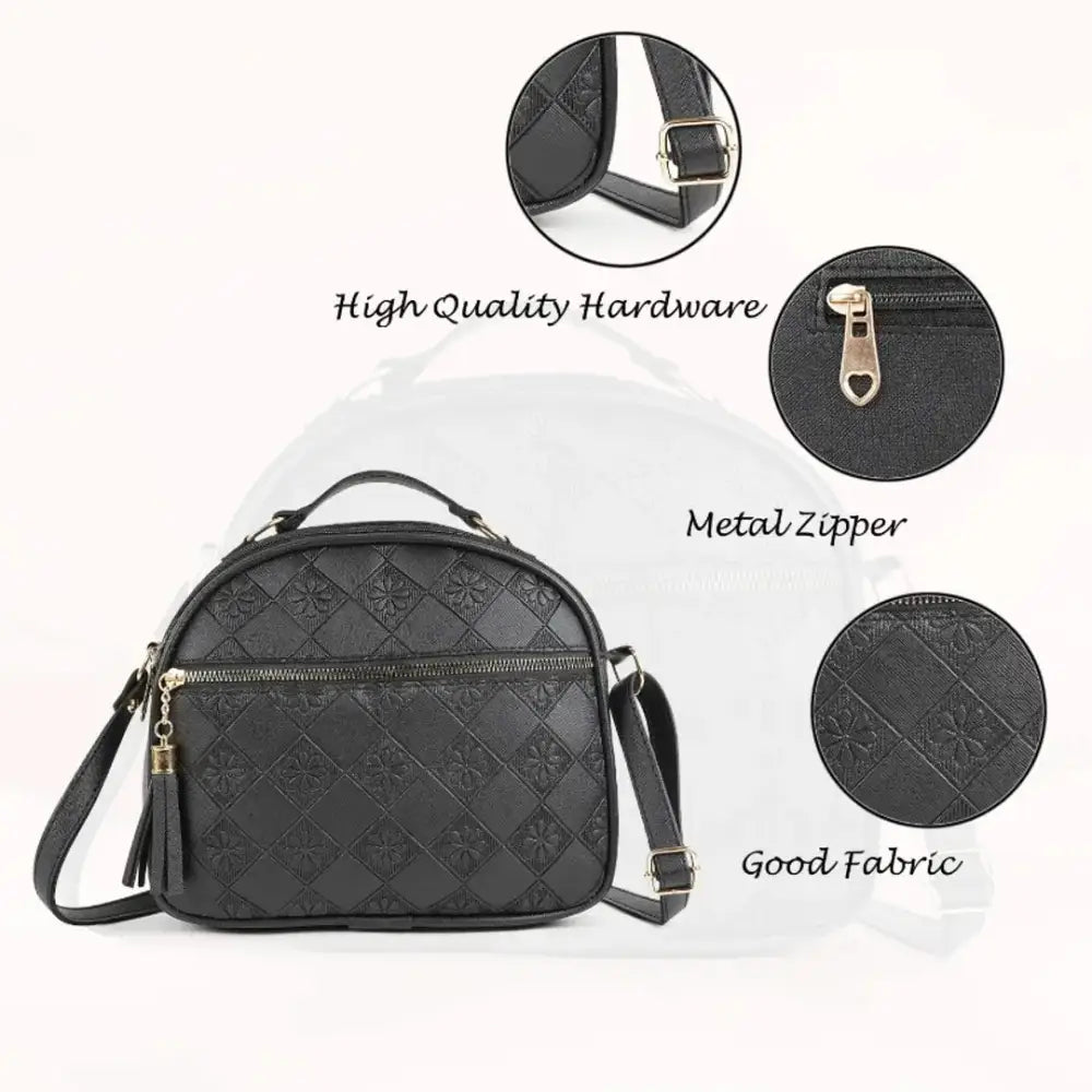 Japkaur black color PU leather bag