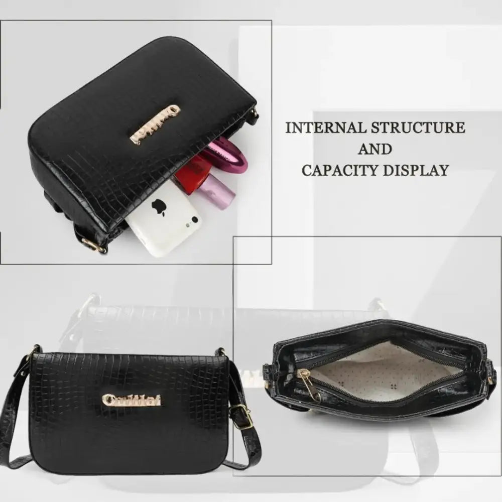 Japkaur black color PU leather bag