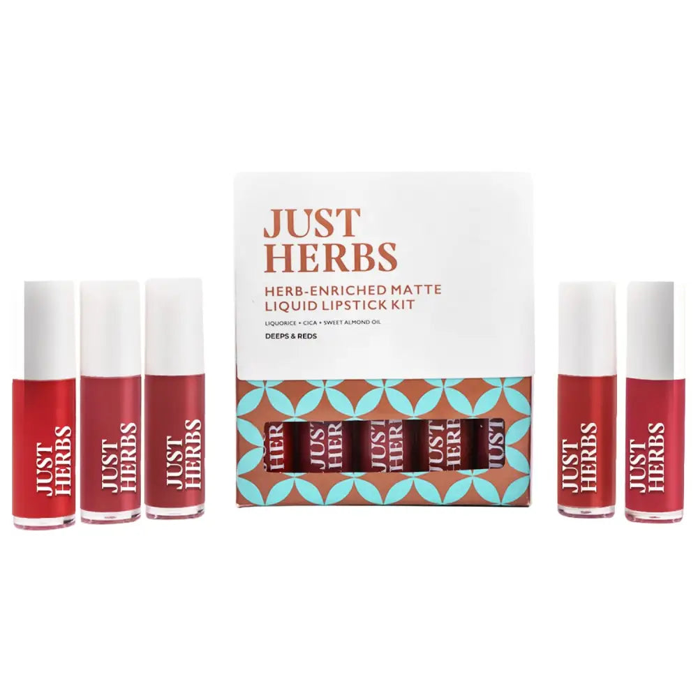 Just Herbs Ayurvedic Liquid Lipstick Kit Set of 5 with Long