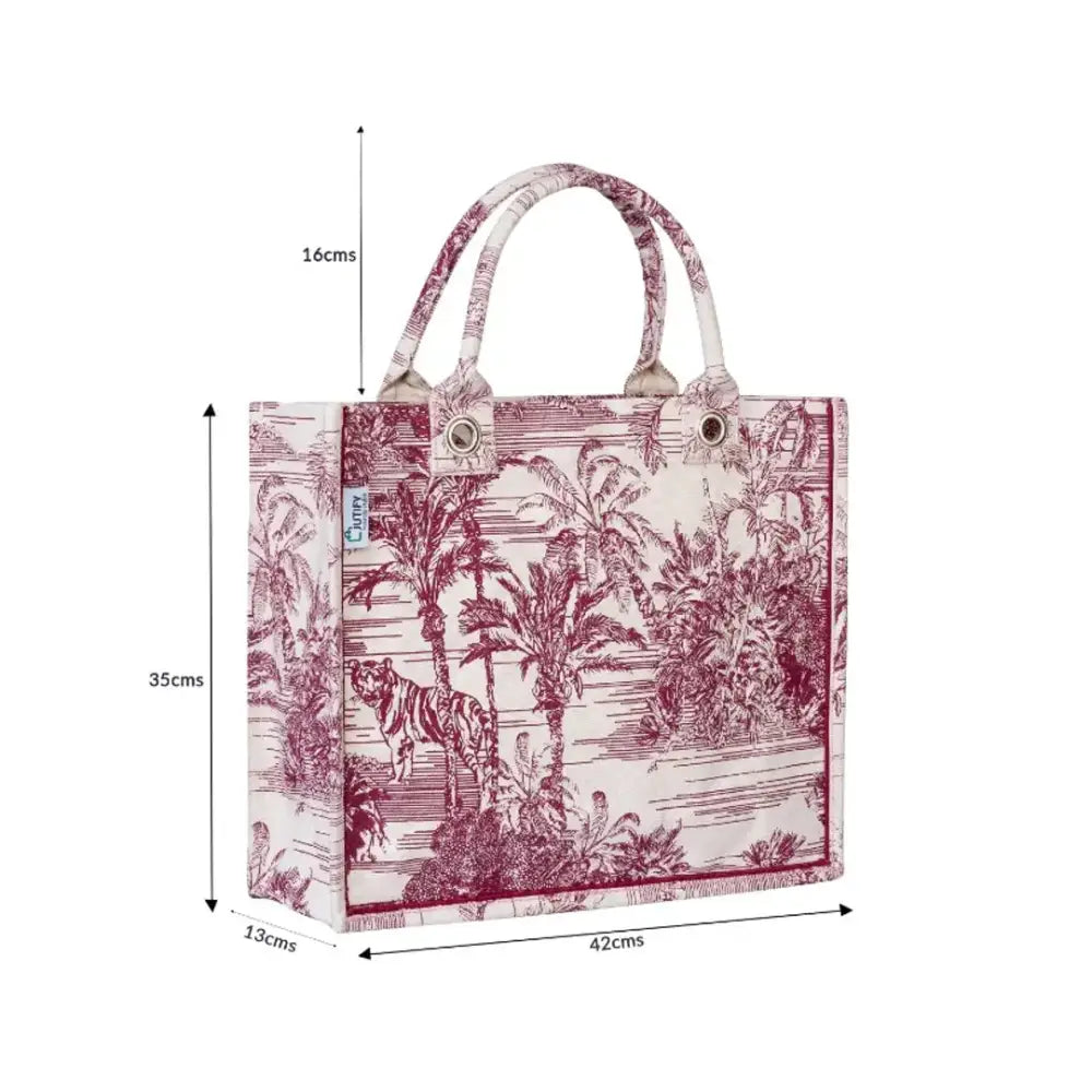 Jutify Eco-Friendly Printed Unisex Canvas Shopping Bag Maro