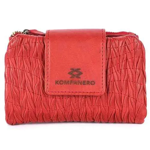 KOMPANERO Genuine Leather Women's Wallet (C-14307-RED) SaumyasStore