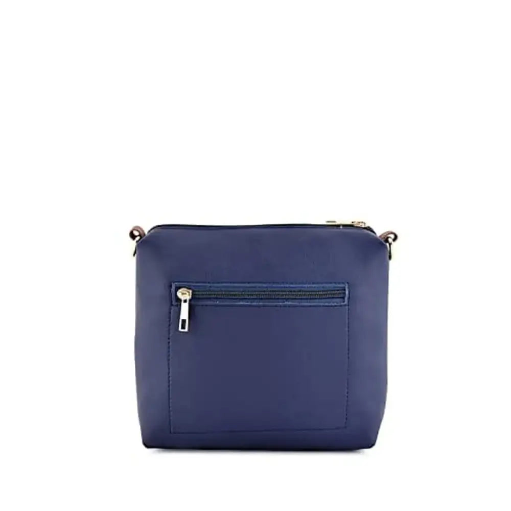 Krozilla Women Blue sling bag with back pocket