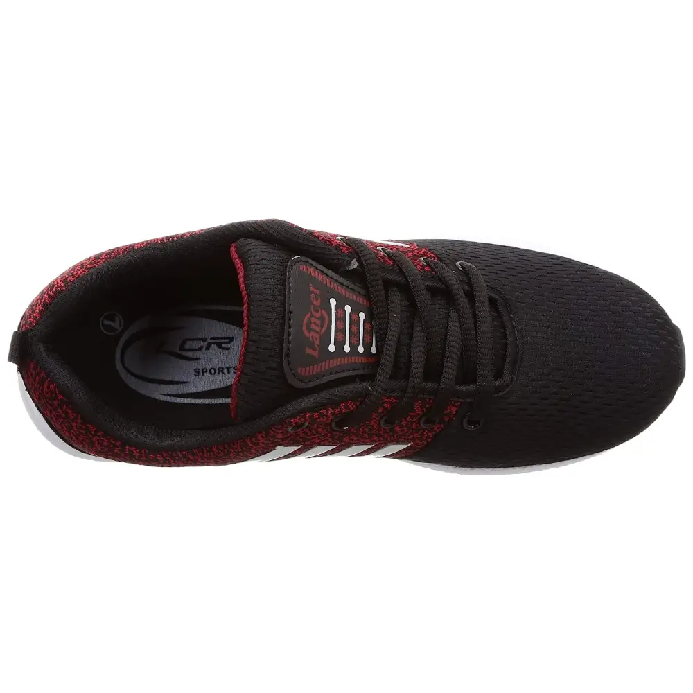 LANCER Mens INDUS-12 Black-Maroon Running Shoe - 9 UK