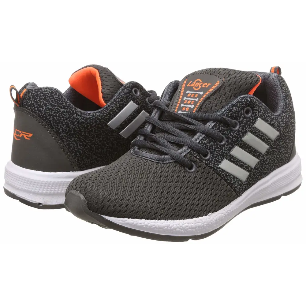 LANCER Mens INDUS-12 Grey Orange Running Shoe - 6 UK