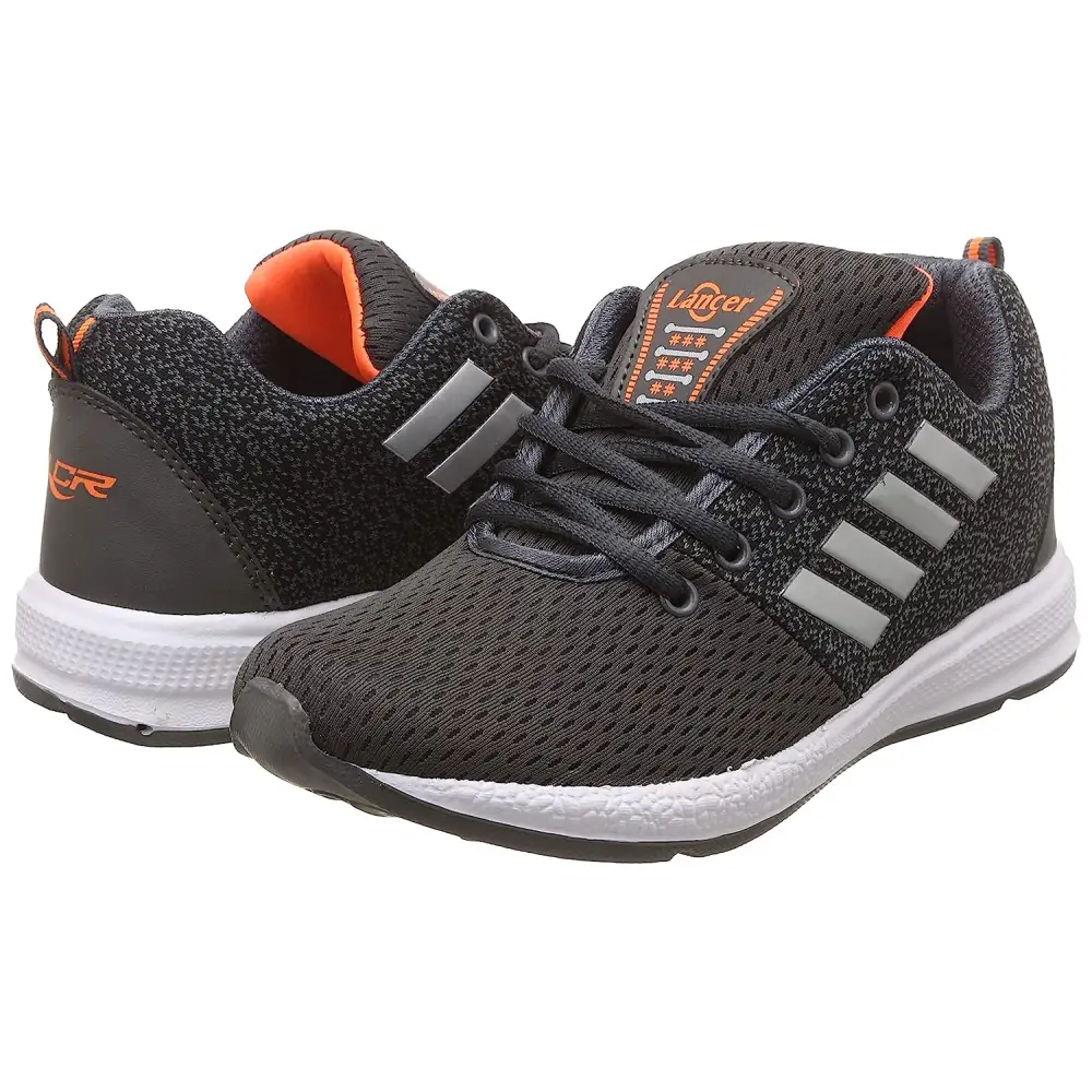 LANCER Mens INDUS-12 Grey Orange Running Shoe - 6 UK