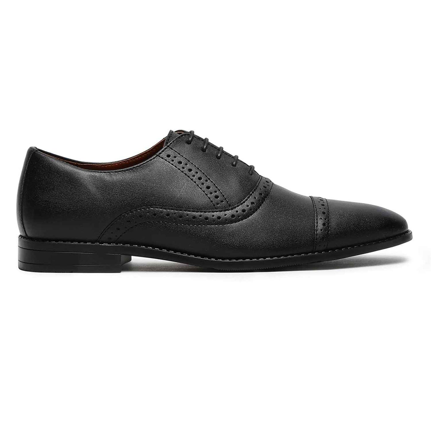 LOUIS STITCH Men's Formal Lace-up Oxford Shoes for Men | Solid Design | Ideal for Formal, Business Casual, and Parties | Obsidian Black, Size UK 8 (RG_OX) SaumyasStore