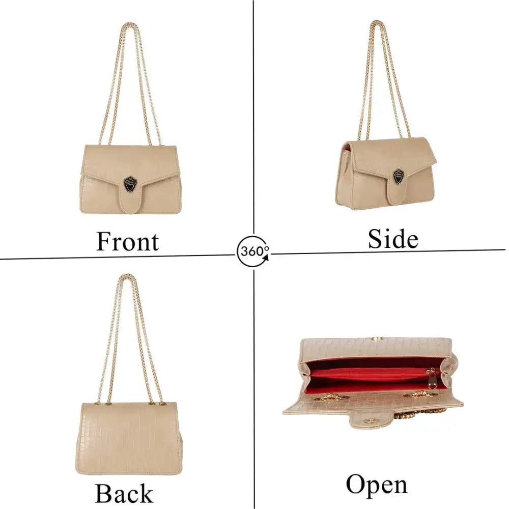 LX Purse For Women With Long Strap Sling Bag For Women & Crossbody (G Beige)