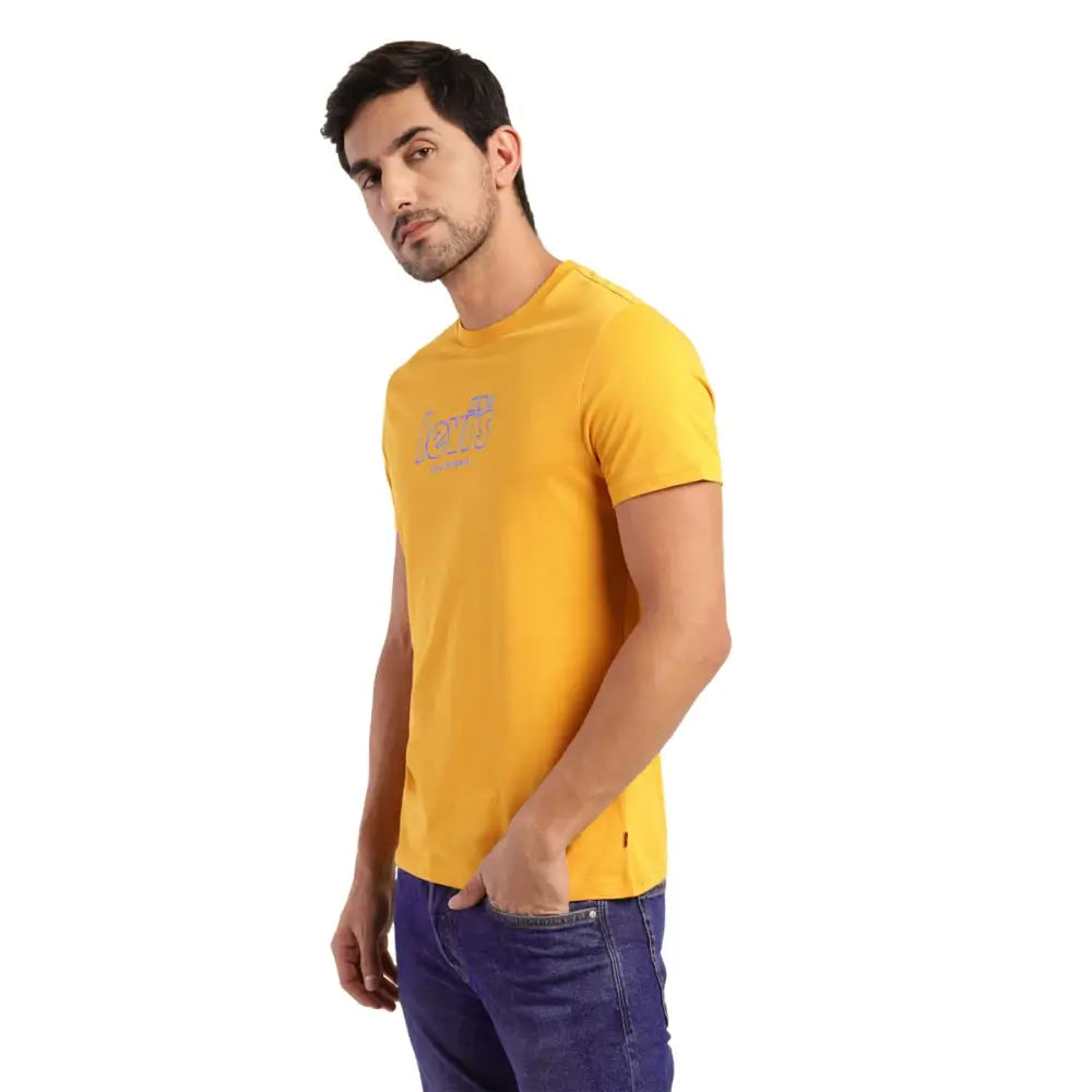 Levi’s Men’s Graphic Regular Fit T-Shirt (Mustard Yellow)