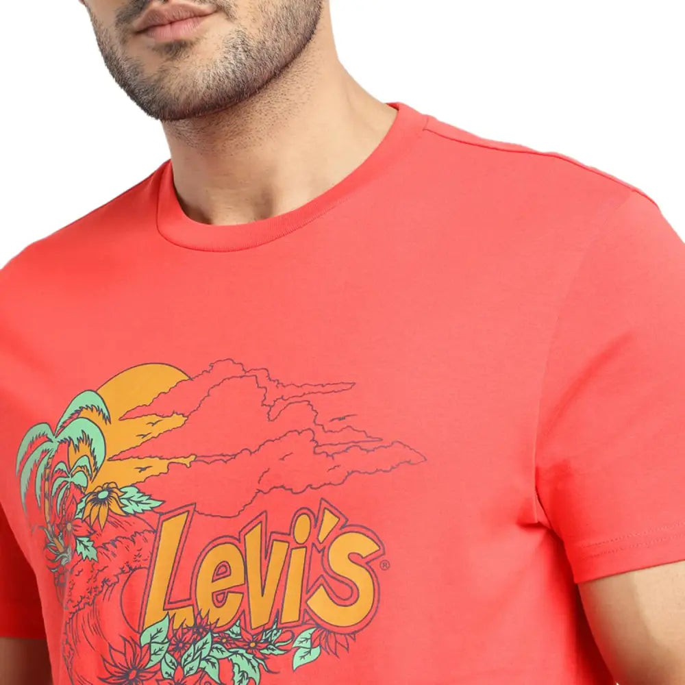Levi’s Men’s Graphic Regular Fit T-Shirt (16960-0932_Poppy