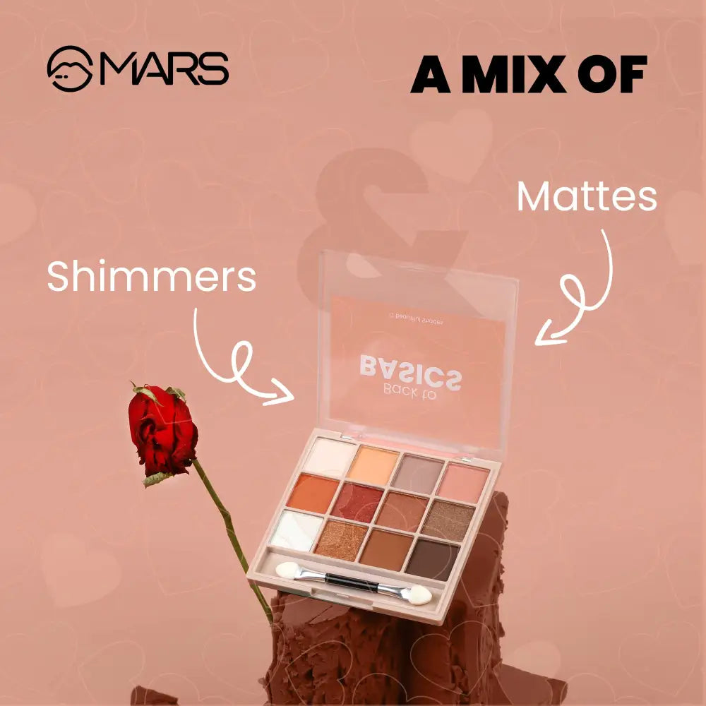 MARS 12 Shades Back to Basics Eyeshadow Palette with Free