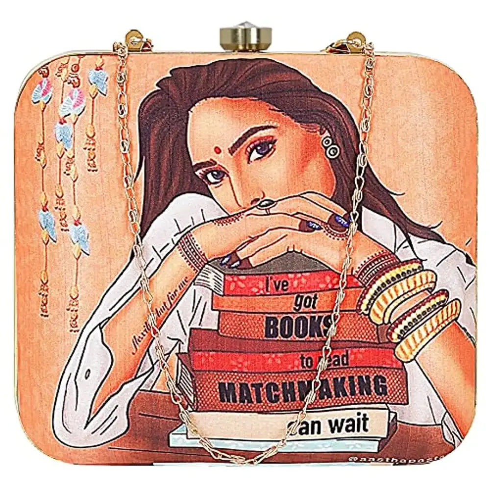 MaFs Printed Casual Clutch Bag for Women (Multicolour)