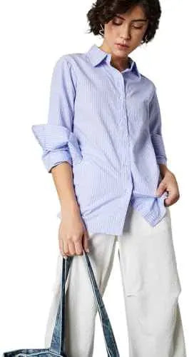 Max Women's Regular Fit Shirt (C24WCTFSWT124_Blue SaumyasStore