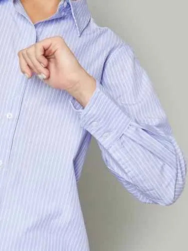 Max Women's Regular Fit Shirt (C24WCTFSWT124_Blue SaumyasStore