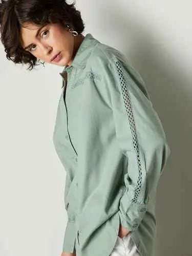 Max Women's Regular Fit Shirt (C24WCTFSWT126_Green SaumyasStore