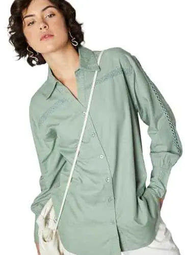 Max Women's Regular Fit Shirt (C24WCTFSWT126_Green SaumyasStore