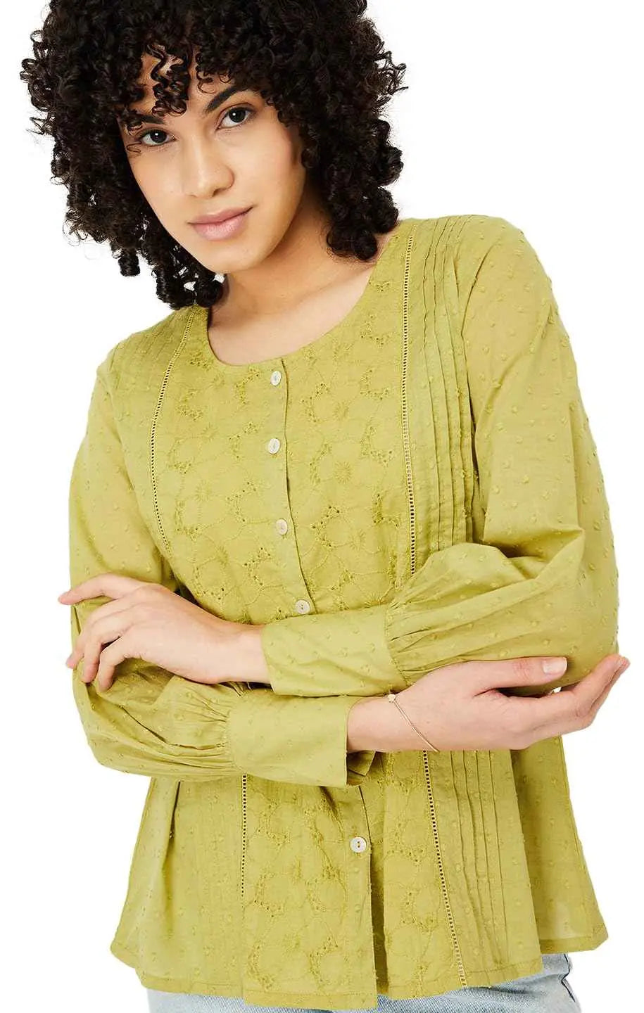 Max Women's Regular Fit Top (NM43002OLIVE_Olive SaumyasStore