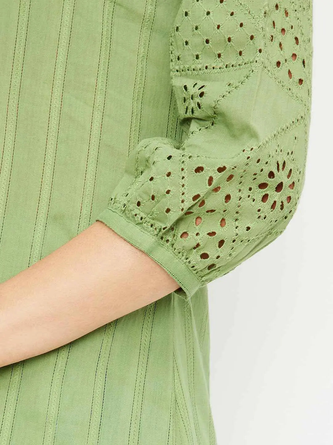 Max Women's Regular Fit Tunic (INDIE42005GREEN_Green SaumyasStore