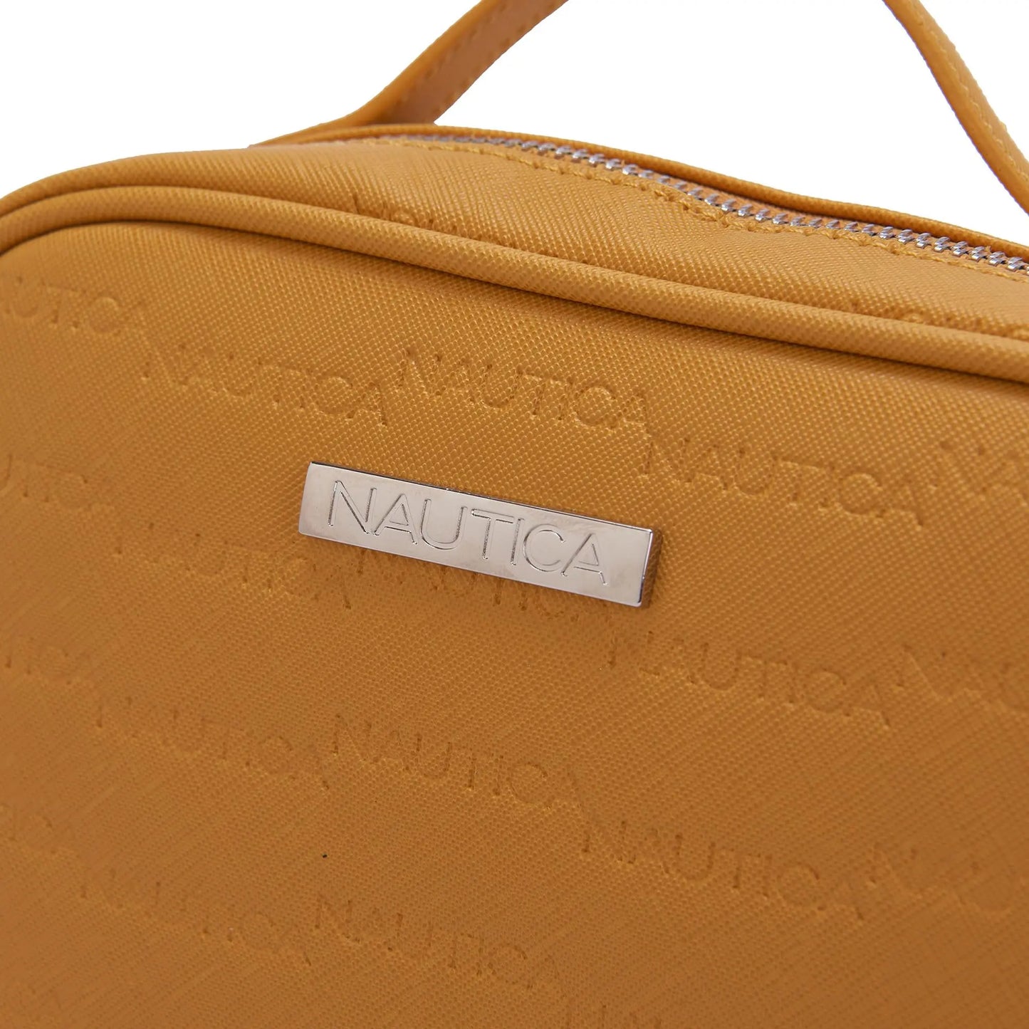 Nautica All Aboard Top-Handle Logo Crossbody White One Size, Tan SaumyasStore