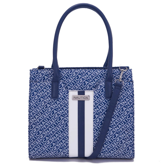 Nautica Womens Sandy Jr. Top Handel Satchel with Removable Crossbody Strap, Navy Blue SaumyasStore