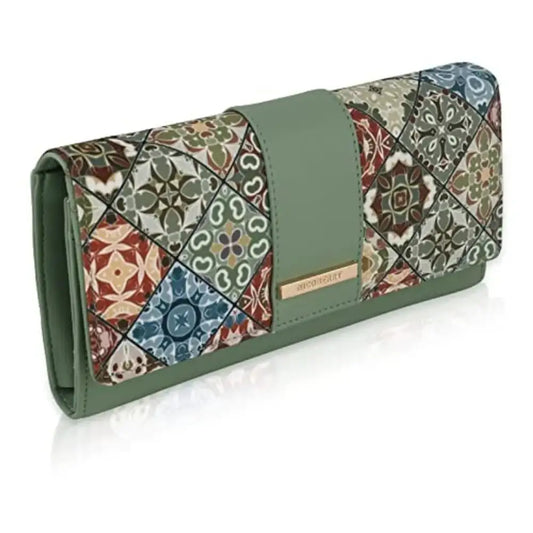 Nicoberry Women's Fabric Wallet (Green)