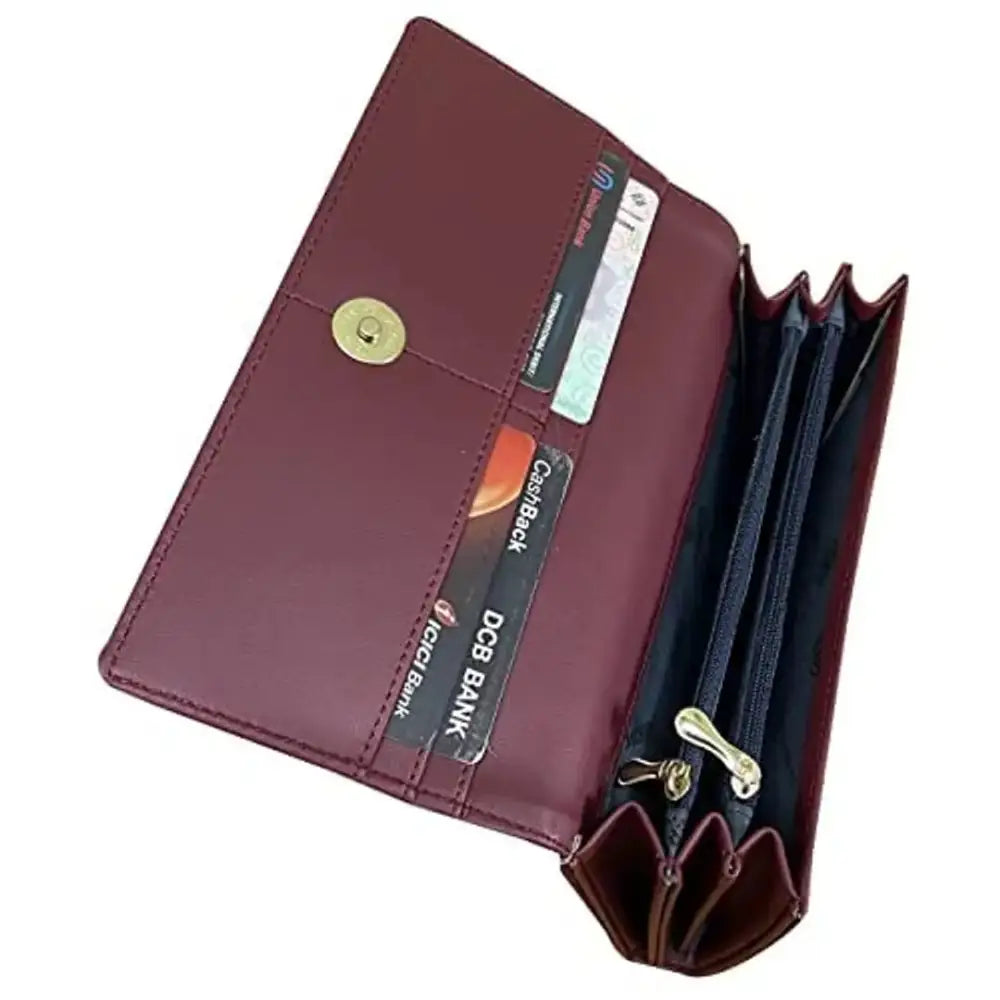 Nicoberry Women,s Stylish Wallet & Exotic Clutches (Maroon)