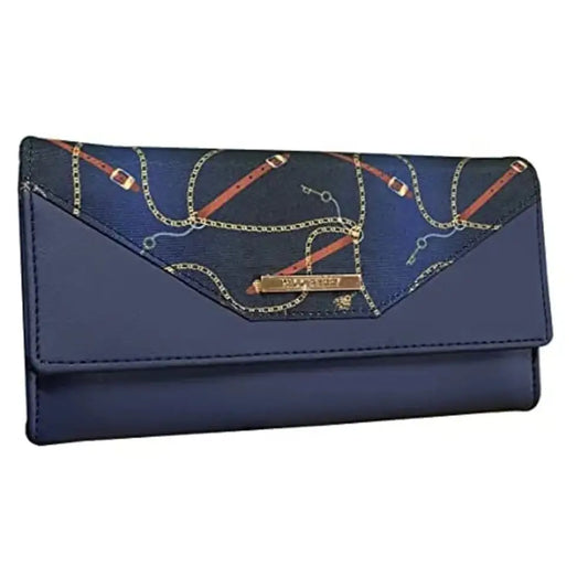 Nicoberry Women's Synthetic Stylish Wallet  Exotic Clutches (Blue)